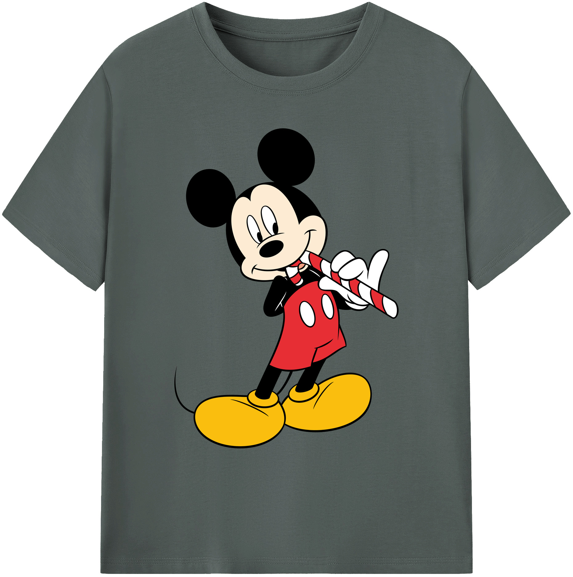 ミッキーマウス Mickey Mouse 綿100％ メンズ半袖Tシャツ｜肌触りやわらか＆通気性
